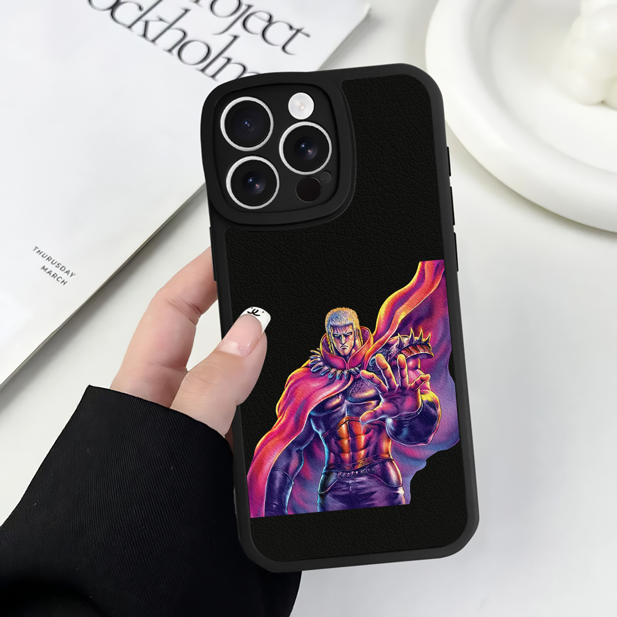 （画像用） 北斗の拳 Fist of the North Star 【iPhone 16シリーズ対応】シリコンスマホケース（レザー調） 材質：シリコン